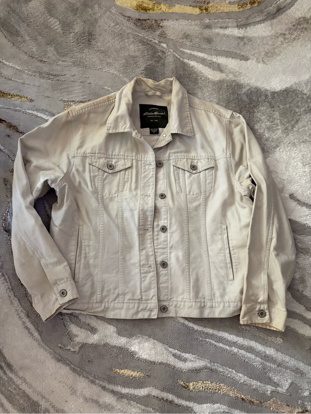 Eddie Bauer Cream Button-Up Jacket